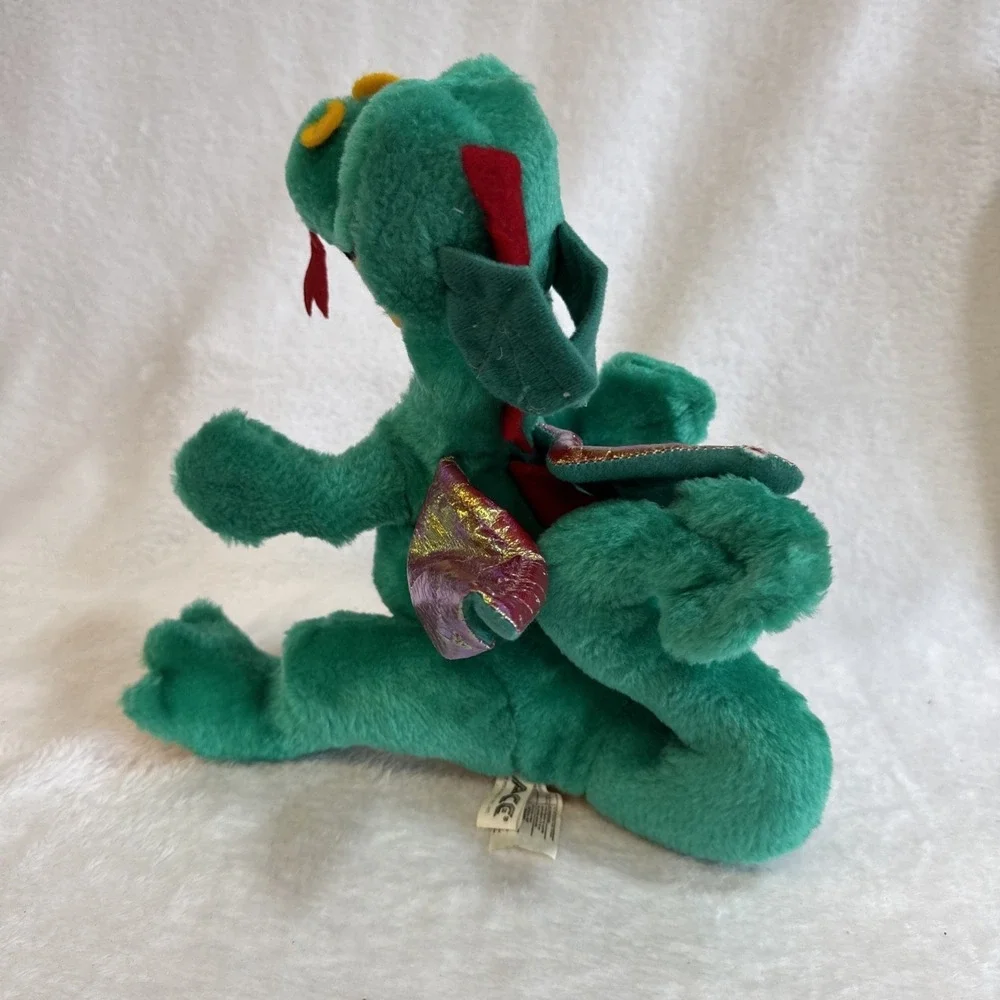 Ace Novelty Green Dragon Plush Shimmer Wings Stuffed Animal 11 Inch